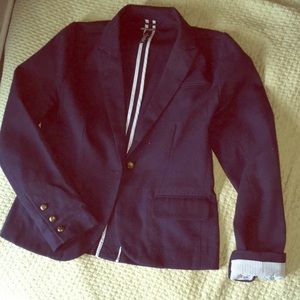 New Lucky Brand Blazer navy wool